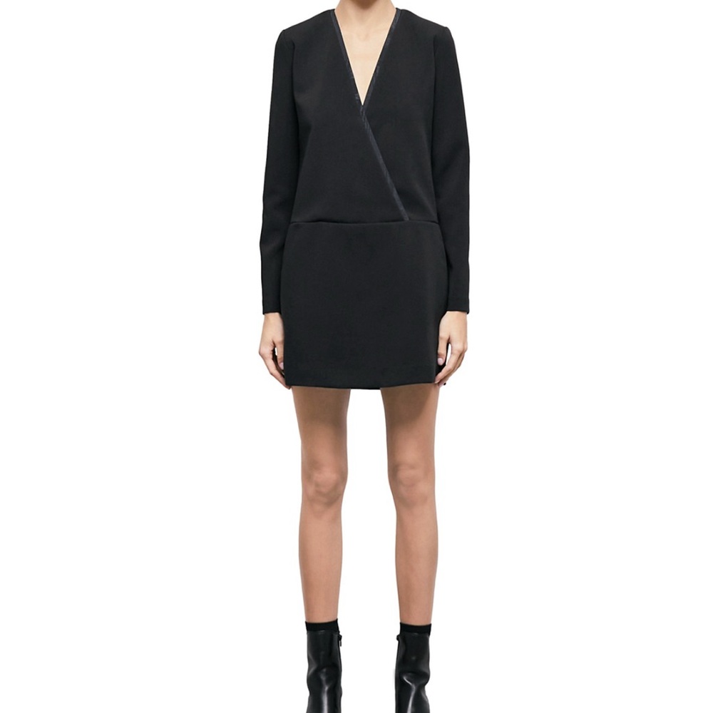 The Kooples Drop Waist Mini Dress (Blazer Dress), size M, Black